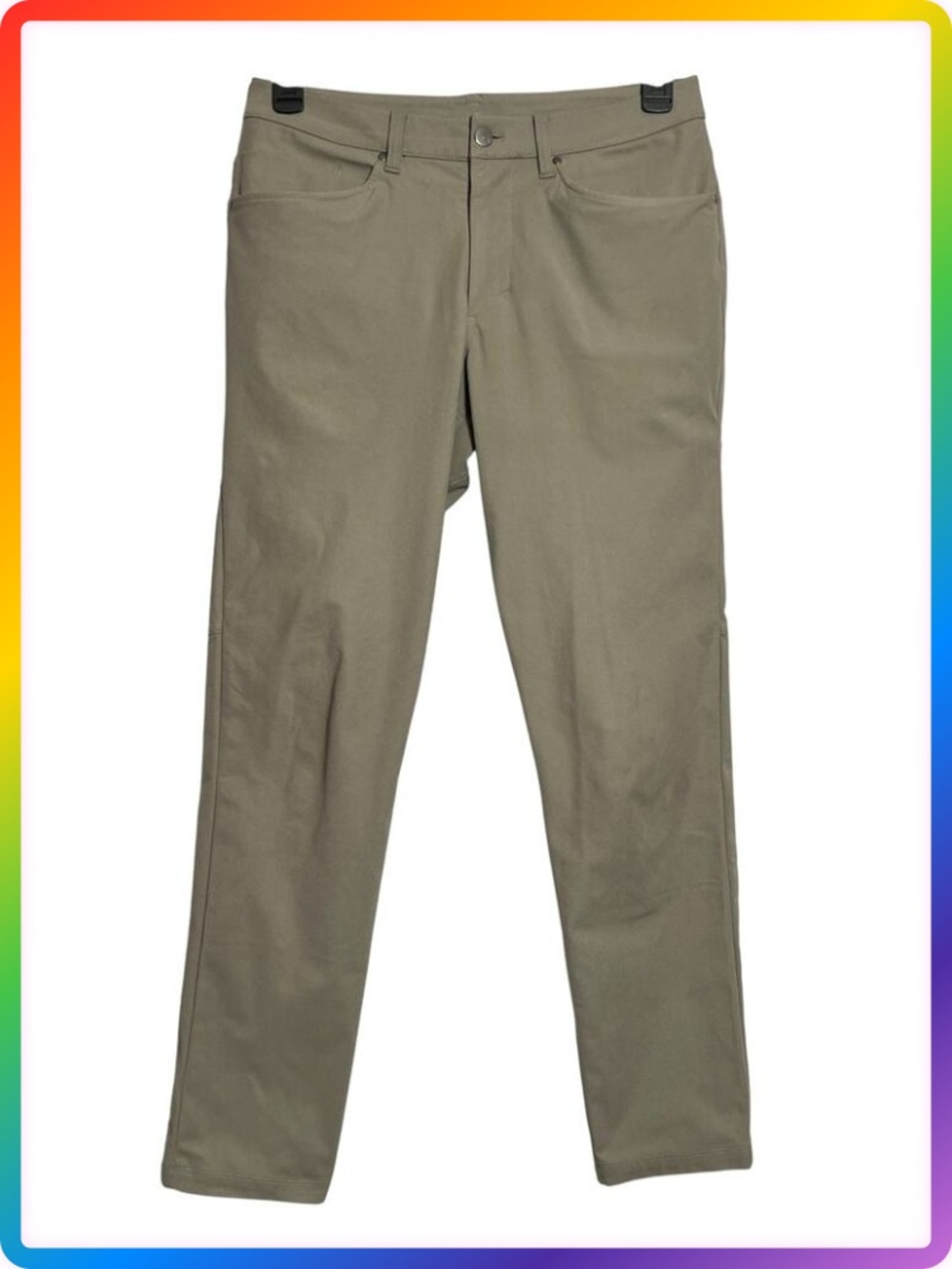 Lululemon ABC Slim Fit Chino Pants MENS 30x29 Grey Sage 5-Pocket Stretch